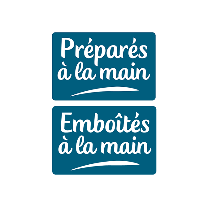 préparé à la main - emboîtés à la main