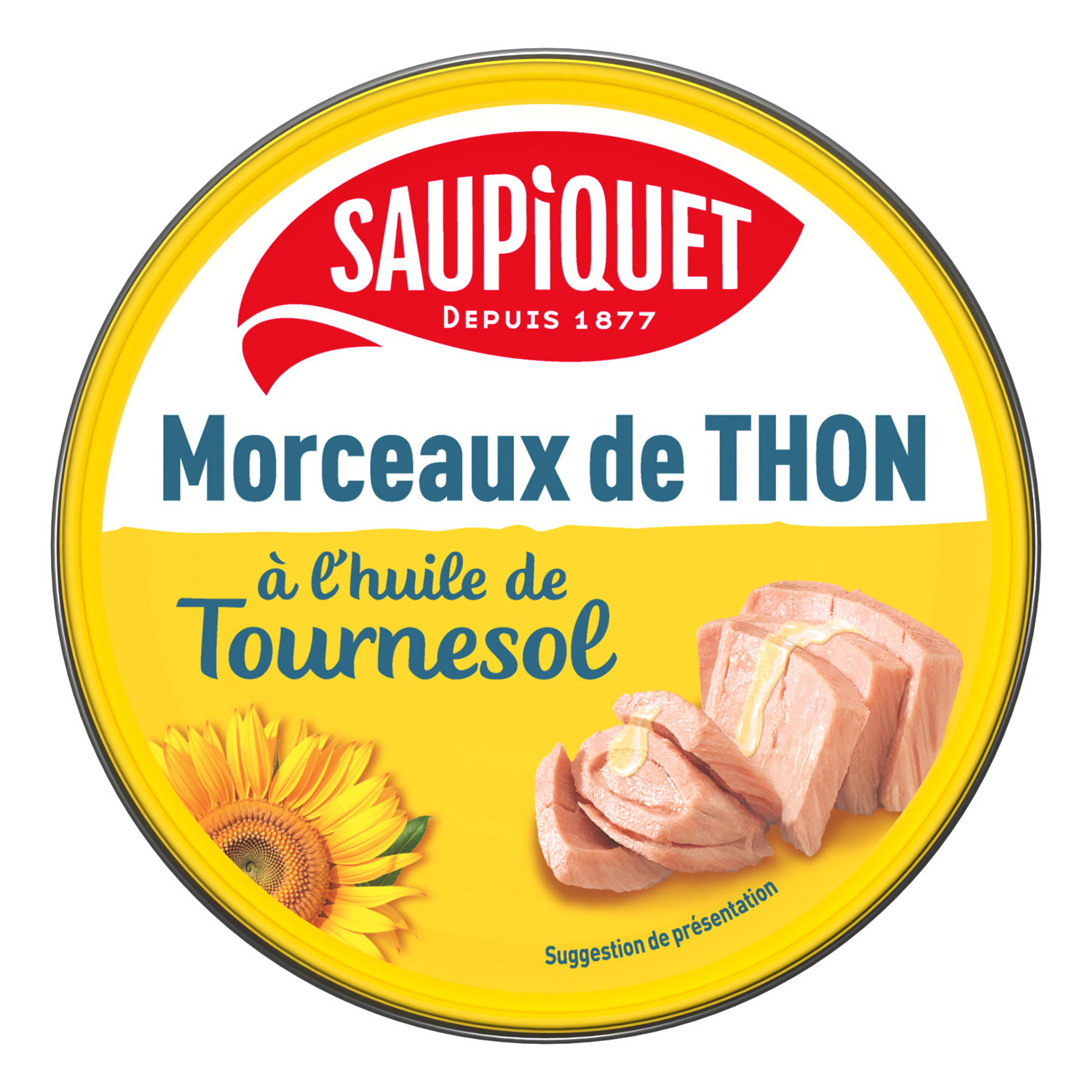 Morceaux de thon à l'huile de tournesol